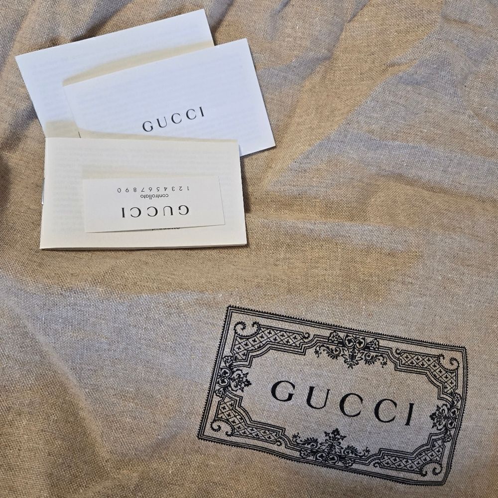 GUCCI Dionysus GG Denim Shoulder Bag Blue Brown Shoulder Chain - Picture 7 of 16